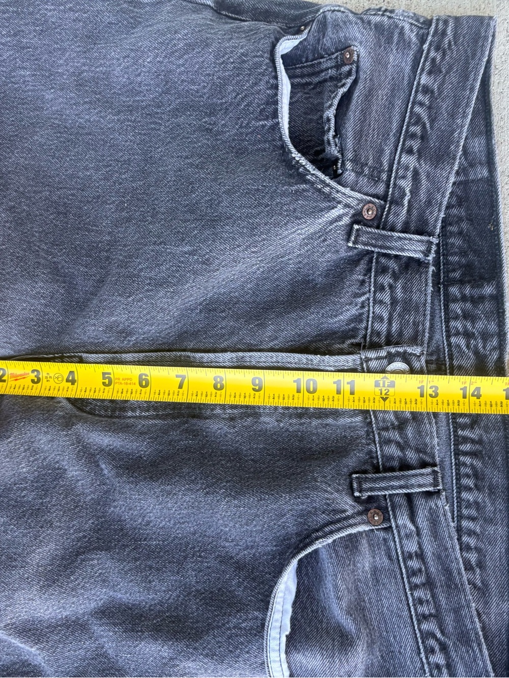 Vintage 90s 1995 Levi’s 501 xx Faded Black Charcoal Jeans 36x33 - Picture 8 of 10